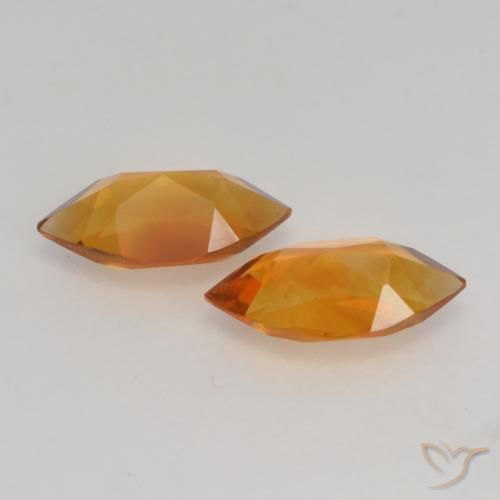 Pedras preciosas de Citrino Laranja Médio natural de 0.97 ct, Marquesa, VVS-VS