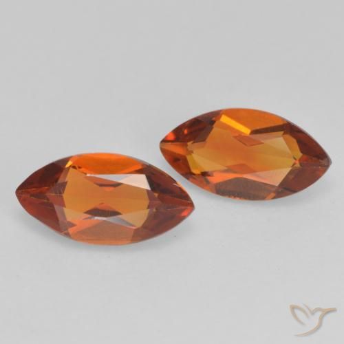 Pedras preciosas de Citrino Laranja Profundo natural de 0.98 ct, Marquesa, VVS-VS