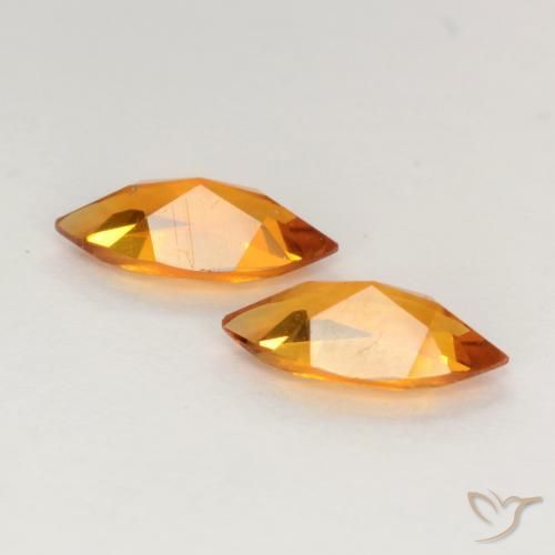 Pedras preciosas de Citrino Laranja escuro natural de 0.93 ct, Marquesa, VVS-VS