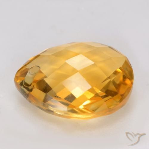 Citrino Laranja-Ouro Natural 3.72ct, Formato de pêra, VVS-VS