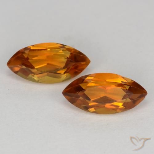 1.27ctw Natural Laranja Médio Citrino, Marquesa, VS