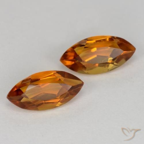 Pedras preciosas de Citrino Laranja Médio natural de 1.27 ct, Marquesa, VS
