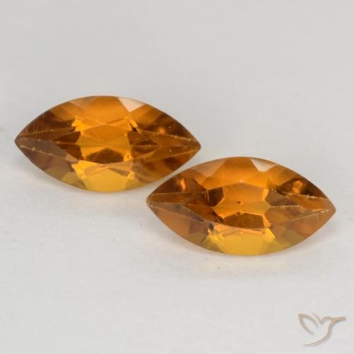 1.06ctw Natural Laranja Médio Citrino, Marquesa, VS