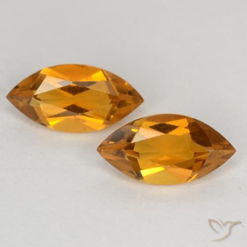 1.05ctw Natural laranja marrom Citrino, Marquesa, VS