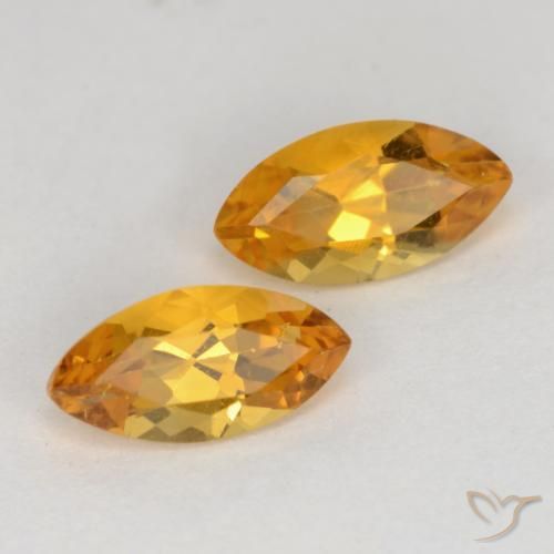 Pedras preciosas de Citrino Laranja Profundo-Ouro natural de 1.08 ct, Marquesa, VS