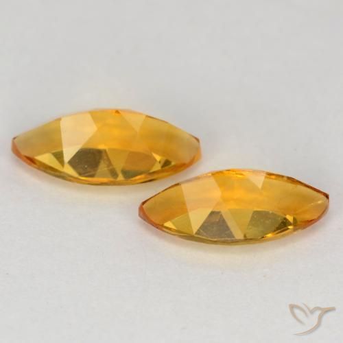 Pedras preciosas de Citrino Laranja Profundo-Ouro natural de 1.08 ct, Marquesa, VS