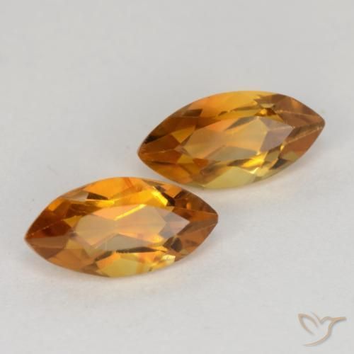 Pedras preciosas de Citrino Laranja Médio natural de 1.19 ct, Marquesa, VS