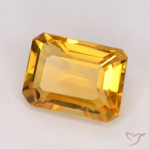 Citrino Laranja-Ouro Natural 1.32ct, Corte Octógono / Esmeralda, VVS-VS