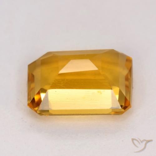 Citrino Laranja-Ouro Natural 1.32ct, Corte Octógono / Esmeralda, VVS-VS
