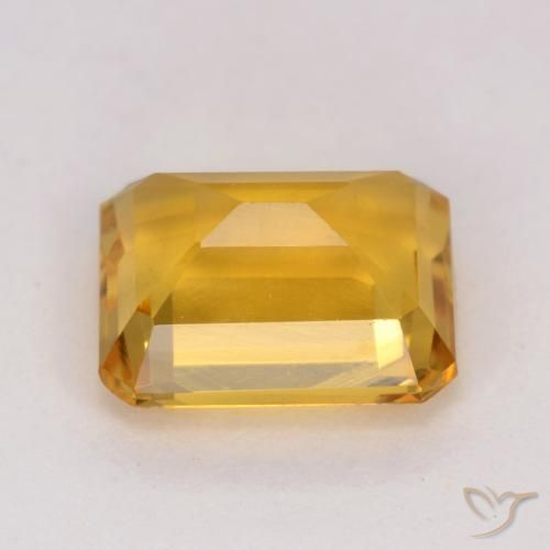 Citrino Dourado Escuro Natural 1.47ct, Corte Octógono / Esmeralda, VVS-VS