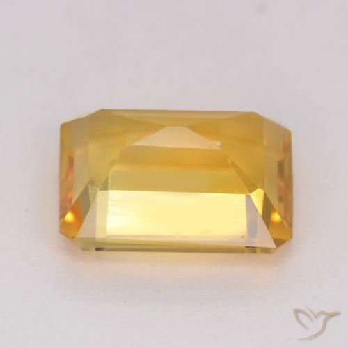 Citrino Laranja Dourada Natural 1.54ct, Corte Octógono / Esmeralda, VVS-VS