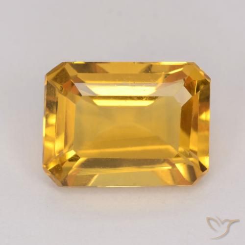 1.49ct Natural Laranja-Ouro Citrino, Corte Esmeralda, VVS-VS