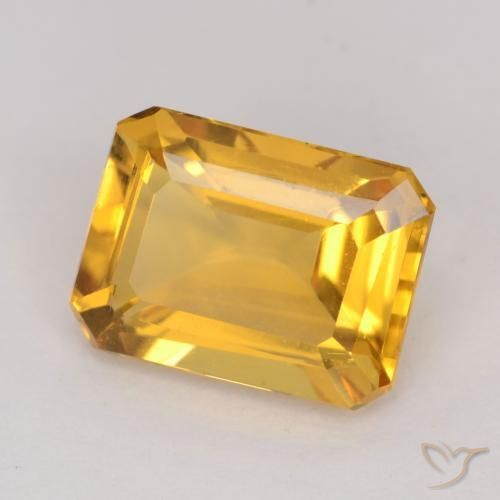 Citrino Laranja-Ouro Natural 1.49ct, Corte Octógono / Esmeralda, VVS-VS