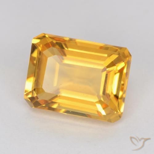 Citrino Dourado Escuro Natural 1.44ct, Corte Octógono / Esmeralda, VVS-VS