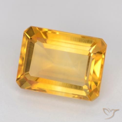 Citrino Dourado Escuro Natural 1.57ct, Corte Octógono / Esmeralda, VVS-VS