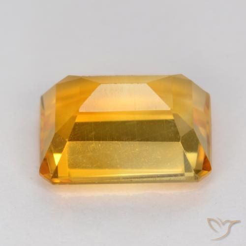 Citrino Dourado Escuro Natural 1.57ct, Corte Octógono / Esmeralda, VVS-VS