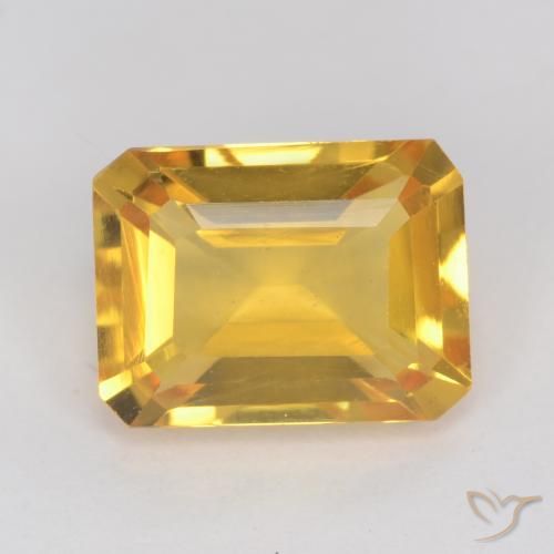 1.45ct Natural Dourado Citrino, Corte Esmeralda, VVS-VS