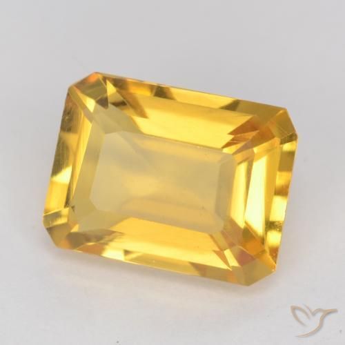 Citrino Dourado Natural 1.45ct, Corte Octógono / Esmeralda, VVS-VS