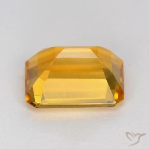 Citrino Laranja-Ouro Natural 1.37ct, Corte Octógono / Esmeralda, VVS-VS