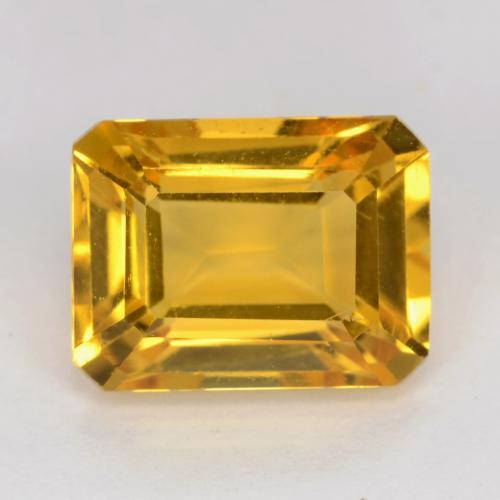 Citrino dourado natural 1,65ct, corte esmeralda, VVS-VS