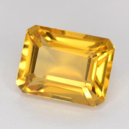 Citrino dourado natural 1,65ct, corte esmeralda, VVS-VS