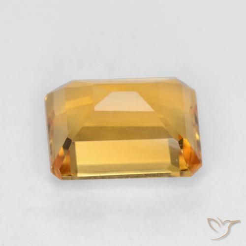 Citrino Dourado Escuro Natural 1.67ct, Corte Octógono / Esmeralda, VVS-VS