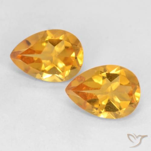 1.33ctw Natural Dourado Escuro Citrino, Formato de pêra, VVS-VS