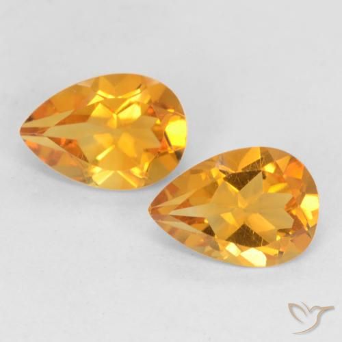 1.33ctw Natural Laranja-Ouro Citrino, Formato de pêra, VVS-VS