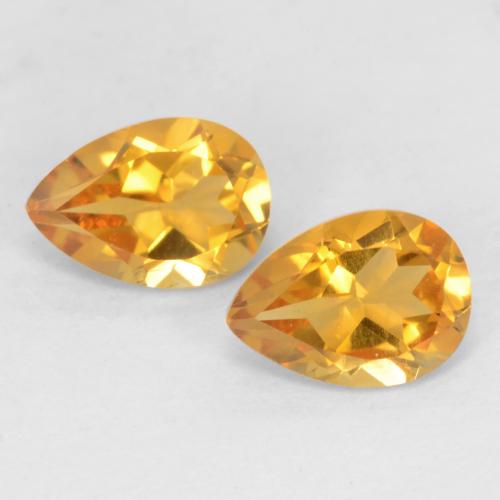 Pedras preciosas de citrino dourado natural de 1,37 ct, formato de pêra, VVS-VS