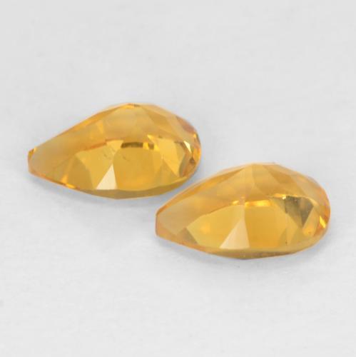 Pedras preciosas de citrino dourado natural de 1,37 ct, formato de pêra, VVS-VS