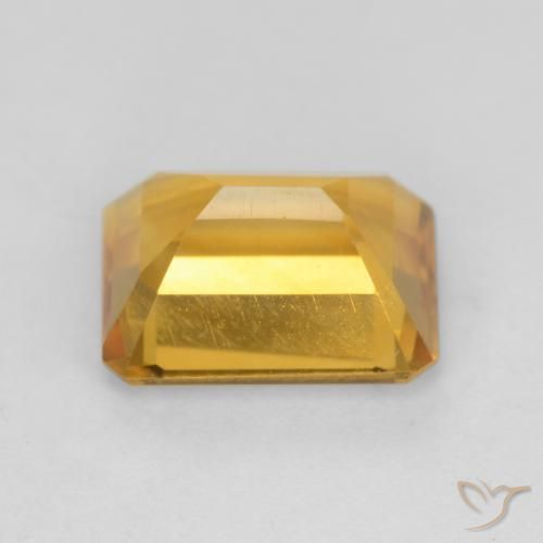 Citrino Laranja-Ouro Natural 1.57ct, Corte Octógono / Esmeralda, VVS-VS