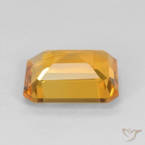 Citrino Laranja Médio Natural 1.37ct, Corte Octógono / Esmeralda, VVS-VS