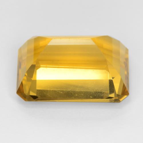 Citrino dourado natural 16,12ct, corte esmeralda, VVS-VS