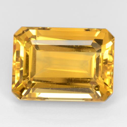 Citrino dourado natural 17,53ct, corte esmeralda, VVS-VS