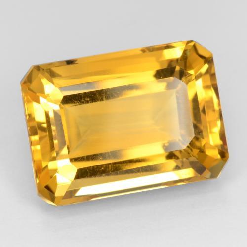 Citrino dourado natural 17,53ct, corte esmeralda, VVS-VS