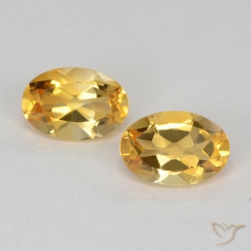 0.80ctw Natural Laranja Dourada Citrino, oval, VS