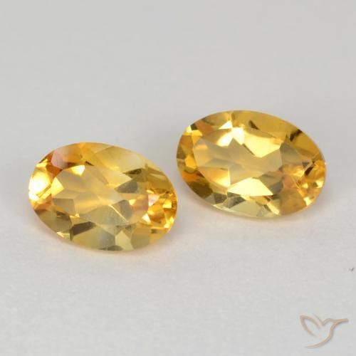 Pedras preciosas de Citrino Laranja Dourada natural de 0.80 ct, oval, VS