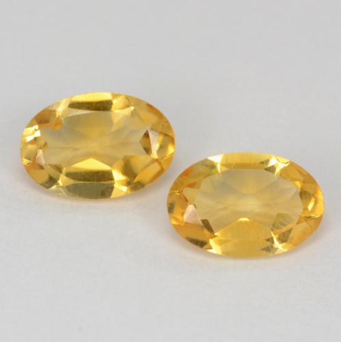 Pedras preciosas de citrino dourado natural de 0,77 ct, corte oval, VS