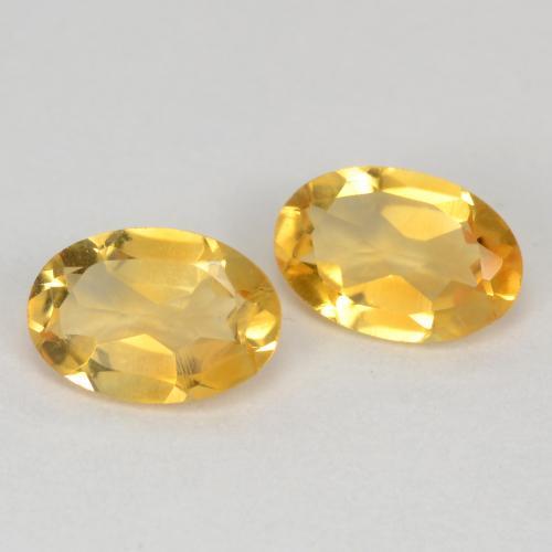 Pedras preciosas de citrino dourado natural de 0,77 ct, corte oval, VS