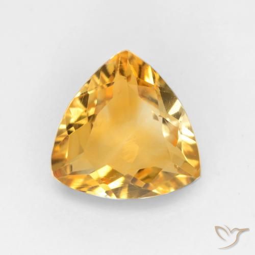 1.14ct Natural Laranja Dourado Profundo Citrino, Trilhão, VVS-VS