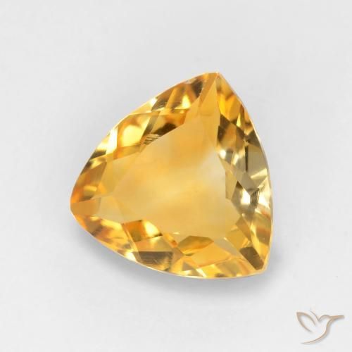 Citrino Laranja Dourado Profundo Natural 1.14ct, Trilhão, VVS-VS