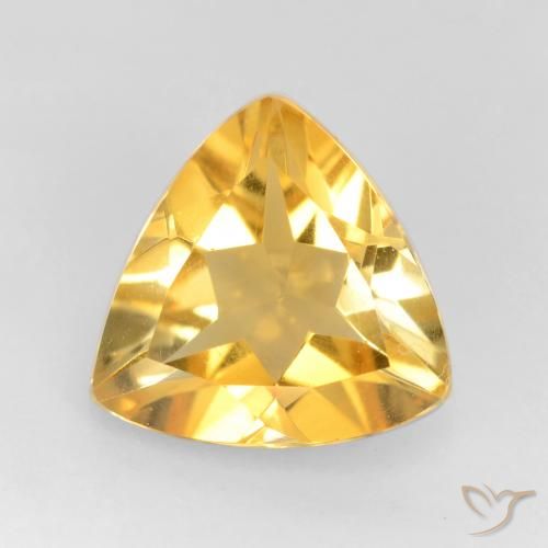 1.50ct Natural ouro médio Citrino, Trilhão, VS