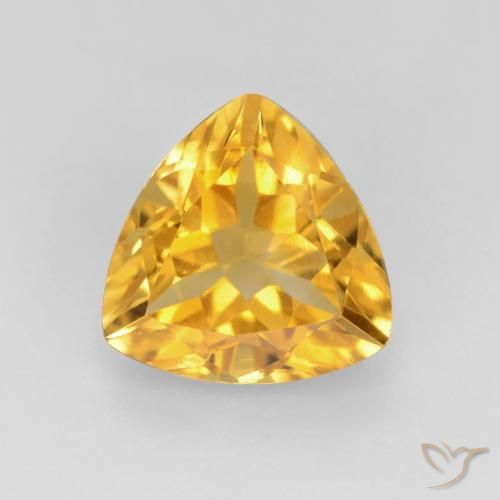 1.46ct Natural ouro médio Citrino, Trilhão, VVS-VS