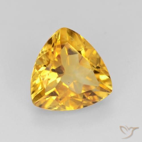 Citrino ouro médio Natural 1.46ct, Trilhão, VVS-VS