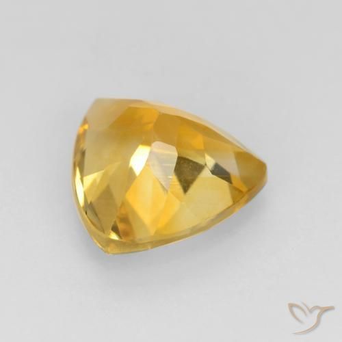 Citrino ouro médio Natural 1.46ct, Trilhão, VVS-VS