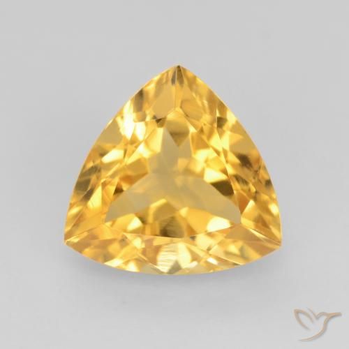 1.72ct Natural ouro brilhante Citrino, Trilhão, VVS-VS