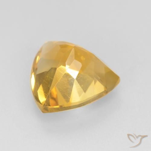 Citrino ouro brilhante Natural 1.72ct, Trilhão, VVS-VS