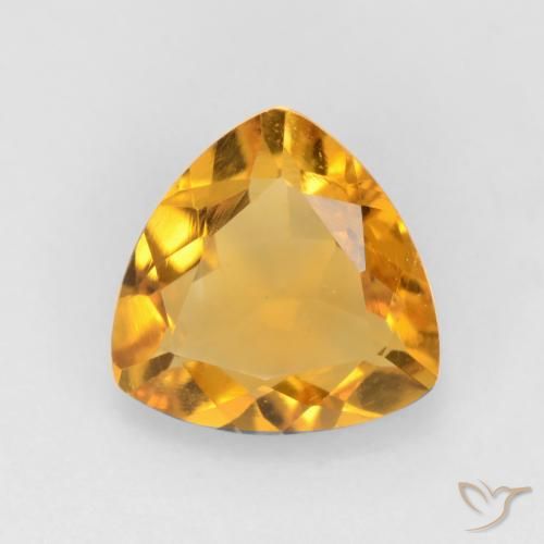 1.28ct Natural Laranja-dourado médio-claro Citrino, Trilhão, VVS-VS