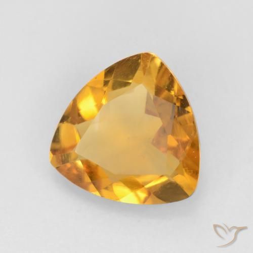 Citrino Laranja-dourado médio-claro Natural 1.28ct, Trilhão, VVS-VS