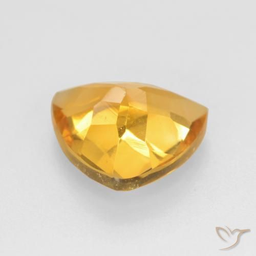 Citrino Laranja-dourado médio-claro Natural 1.28ct, Trilhão, VVS-VS